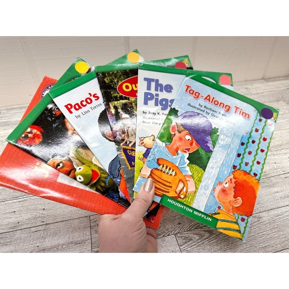 Lot of 6 Houghton Mifflin Early Readers Kids Leveled Reading Practice‎ Books Set